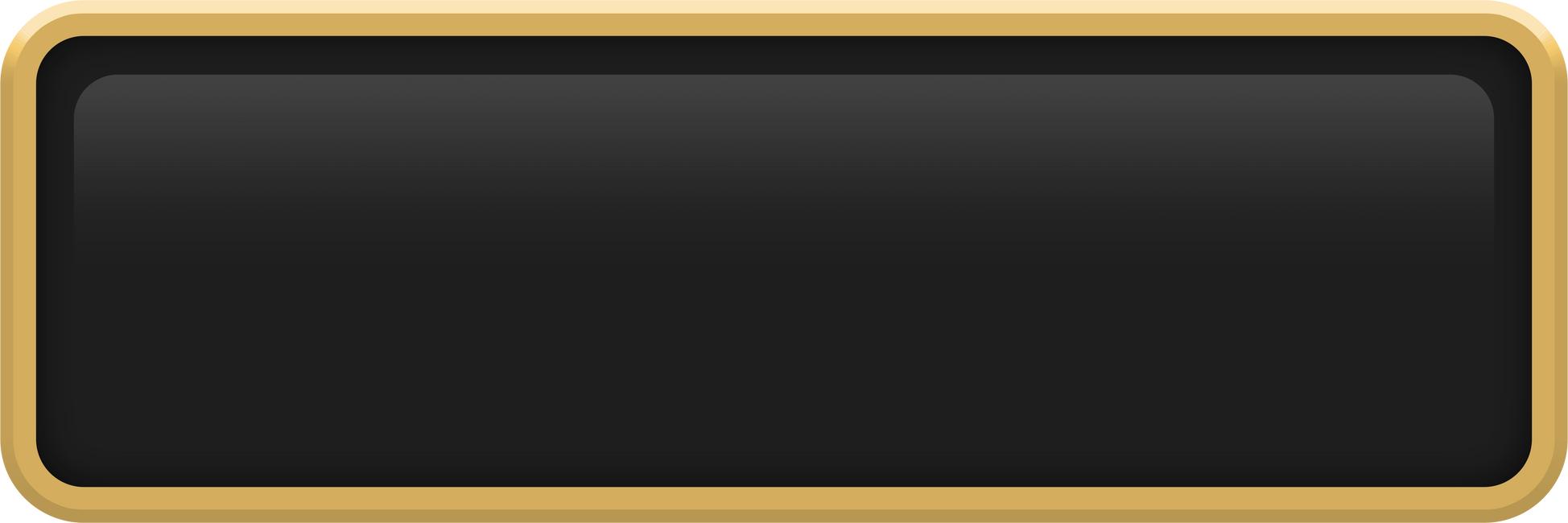 Black Button with Gold Frame. Gold Button.